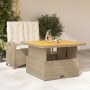 Set comedor de jardín 2 pzas con cojines ratán sintético beige en Conjuntos de jardín | Comprar online en Foru.es