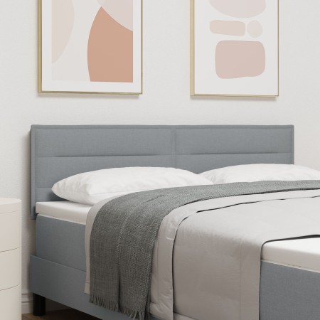 Cabecero diseño Lines gris claro 140 cm tela de , Cabeceros y pies de cama - Ref: Foro24-42007013, Precio: 58,37 €, Descuento: %