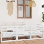 Set de salón de jardín de 6 pzas blanco madera maciza de pino de vidaXL, Conjuntos de jardín - Ref: Foro24-3075330, Precio: 3...