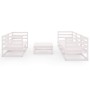 Set de salón de jardín de 6 pzas blanco madera maciza de pino de vidaXL, Conjuntos de jardín - Ref: Foro24-3075330, Precio: 3...