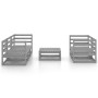 Juego de muebles de jardín 6 piezas gris madera maciza de pino de vidaXL, Conjuntos de jardín - Ref: Foro24-3075331, Precio: ...