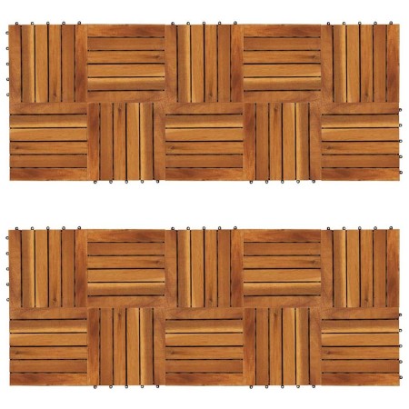Baldosa de terraza patrón vertical 20 uds madera acacia 30x30cm en Materiales de construcción | Comprar online en Foru.es