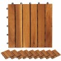 Baldosa de terraza patrón vertical 20 uds madera acacia 30x30cm en Materiales de construcción | Comprar online en Foru.es