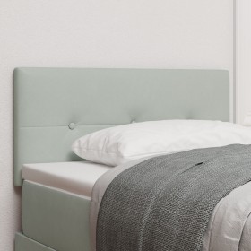 Cabecero con botones acolchados Gris Claro de 90 cm en terciopelo de , Cabeceros y pies de cama - Ref: Foro24-42007131, Preci...