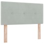 Cabecero con botones acolchados Gris Claro de 90 cm en terciopelo de , Cabeceros y pies de cama - Ref: Foro24-42007131, Preci...