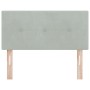 Cabecero con botones acolchados Gris Claro de 90 cm en terciopelo de , Cabeceros y pies de cama - Ref: Foro24-42007131, Preci...