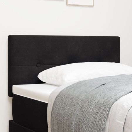 Cabecero Botonado de Terciopelo Negro de 90 cm de , Cabeceros y pies de cama - Ref: Foro24-42007133, Precio: 43,41 €, Descuen...