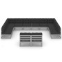 Set de muebles de jardín 12 pzas con cojines madera pino gris de vidaXL, Conjuntos de jardín - Ref: Foro24-3077236, Precio: 1...