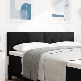 Cabecero Botonera Negro 140 cm Tela de , Cabeceros y pies de cama - Ref: Foro24-42007152, Precio: 56,63 €, Descuento: %