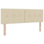 Cabecero Botones Tapizado Crema 140 cm Tela de , Cabeceros y pies de cama - Ref: Foro24-42007155, Precio: 56,63 €, Descuento: %
