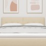 Cabecero Botones Tapizado Crema 140 cm Tela de , Cabeceros y pies de cama - Ref: Foro24-42007155, Precio: 56,63 €, Descuento: %