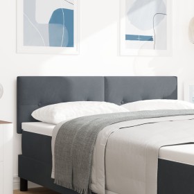 cabecera con botones acolchados gris oscuro 140 cm de terciopelo de , Cabeceros y pies de cama - Ref: Foro24-42007158, Precio...