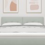 Cabecero con botones tufted en gris claro de 160 cm de terciopelo de , Cabeceros y pies de cama - Ref: Foro24-42007170, Preci...