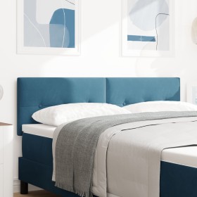 Cabezal Botones Capitoneado Azul Oscuro 160 cm Terciopelo de , Cabeceros y pies de cama - Ref: Foro24-42007174, Precio: 59,10...