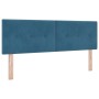 Cabezal Botones Capitoneado Azul Oscuro 160 cm Terciopelo de , Cabeceros y pies de cama - Ref: Foro24-42007174, Precio: 59,10...