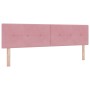 Cabecero con botones tapizado en terciopelo rosa de 180 cm de , Cabeceros y pies de cama - Ref: Foro24-42007188, Precio: 63,5...