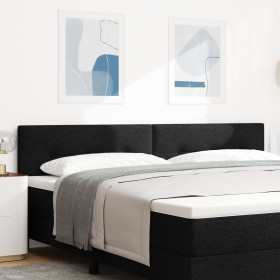 Cabecero con botones tapizado en negro de 200 cm de , Cabeceros y pies de cama - Ref: Foro24-42007191, Precio: 67,00 €, Descu...