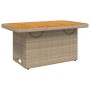 Set de comedor jardín con cojines 4 pzas ratán sintético beige en Conjuntos de jardín | Comprar online en Foru.es