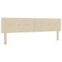 Cabecero Acolchado en Botones Crema 200 cm Tela de , Cabeceros y pies de cama - Ref: Foro24-42007194, Precio: 67,00 €, Descue...