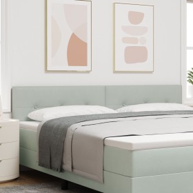 Cabecera VidaXL Acolchada Gris Claro de 200 cm en Terciopelo de , Cabeceros y pies de cama - Ref: Foro24-42007196, Precio: 66...