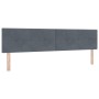 Cabecero con botones acolchados gris oscuro 200 cm de terciopelo de , Cabeceros y pies de cama - Ref: Foro24-42007197, Precio...
