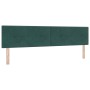 Cabecero con botones capitoné verde oscuro de 200 cm en terciopelo de , Cabeceros y pies de cama - Ref: Foro24-42007199, Prec...