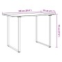 Mesa de Jardín Marrón 100x55x70 cm DPC y Acero de , Mesas de jardín - Ref: Foro24-42007552, Precio: 79,34 €, Descuento: %