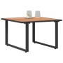 Mesa de café de jardín marrón 55x55x35 cm DPC y acero de , Sofás modulares de exterior - Ref: Foro24-42007554, Precio: 61,64 ...