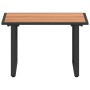 Mesa de café de jardín marrón 55x55x35 cm DPC y acero de , Sofás modulares de exterior - Ref: Foro24-42007554, Precio: 61,64 ...