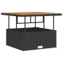 Conjunto de Comedor de Jardín de 3 Piezas con Cojines Negro de Poliratán Acacia | Foro24.es | Tu tienda online para hogar, jardín y más Foro24.es