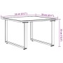 Mesa de café de jardín marrón 55x55x35 cm DPC y acero de , Sofás modulares de exterior - Ref: Foro24-42007554, Precio: 61,64 ...