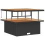 Conjunto de Comedor de Jardín de 3 Piezas con Cojines Negro de Poliratán Acacia | Foro24.es | Tu tienda online para hogar, jardín y más Foro24.es