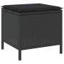 Conjunto de Comedor de Jardín de 3 Piezas con Cojines Negro de Ratán de Poliéster y Acacia de , Conjuntos de jardín - Ref: Fo...