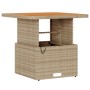 Conjunto de Comedor de Jardín de 3 Piezas con Cojines Beige de Ratán Poliéster y Acacia | Foro24.es | Tu tienda online para hogar, jardín y más Foro24.es