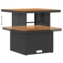 Conjunto de Comedor de Jardín de 3 Piezas con Cojines VidaXL Ratán Poliéster Acacia Negro de , Conjuntos de jardín - Ref: For...