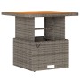 Conjunto de Comedor de Jardín de 3 Piezas con Cojines Gris de Poliratán y Acacia de , Conjuntos de jardín - Ref: Foro24-42007...