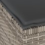 Conjunto de Comedor de Jardín de 3 Piezas con Cojines Gris de Poliratán y Acacia de , Conjuntos de jardín - Ref: Foro24-42007...