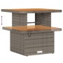 Conjunto de Comedor de Jardín de 3 Piezas con Cojines Gris de Poliratán y Acacia de , Conjuntos de jardín - Ref: Foro24-42007...