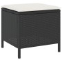Set de Comedor de Jardín de 3 Piezas con Cojines Negro de Poliratán y Acacia | Foro24.es | Tu tienda online para hogar, jardín y más Foro24.es