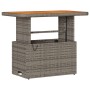 Conjunto de Comedor de Jardín de 3 Piezas con Cojines Gris en Poliratán y Acacia de , Conjuntos de jardín - Ref: Foro24-42007...