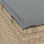 Conjunto de Jardín de Comedor de 3 Piezas con Cojines Beige de Poliratán y Acacia de , Conjuntos de jardín - Ref: Foro24-4200...