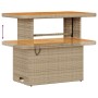 Conjunto de Jardín de Comedor de 3 Piezas con Cojines Beige de Poliratán y Acacia de , Conjuntos de jardín - Ref: Foro24-4200...