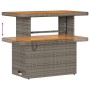 Conjunto de Comedor de Jardín de 3 Piezas con Cojines Gris en Poliratán y Acacia de , Conjuntos de jardín - Ref: Foro24-42007...