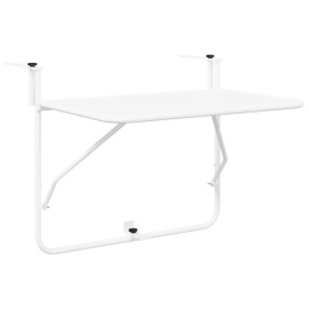 Mesa de Balcón Colgante Plegable Blanca 60x40 cm Acero de , Mesas de jardín - Ref: Foro24-42008074, Precio: 49,57 €, Descuent...