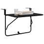 Mesa de balcón colgante plegable negra de 60x40 cm en acero de , Mesas de jardín - Ref: Foro24-42008075, Precio: 49,66 €, Des...