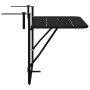 Mesa de balcón colgante plegable negra de 60x40 cm en acero de , Mesas de jardín - Ref: Foro24-42008075, Precio: 49,66 €, Des...