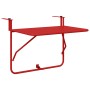 Mesa de balcón plegable roja 60x40 cm de acero de , Mesas de jardín - Ref: Foro24-42008078, Precio: 49,66 €, Descuento: %