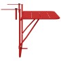 Mesa de balcón plegable roja 60x40 cm de acero de , Mesas de jardín - Ref: Foro24-42008078, Precio: 49,66 €, Descuento: %