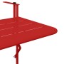 Mesa de balcón plegable roja 60x40 cm de acero de , Mesas de jardín - Ref: Foro24-42008078, Precio: 49,66 €, Descuento: %