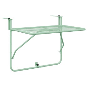Mesa Colgante Plegable de Balcón - Verde Menta, 60x40 cm, Acero de , Mesas de jardín - Ref: Foro24-42008080, Precio: 48,50 €,...